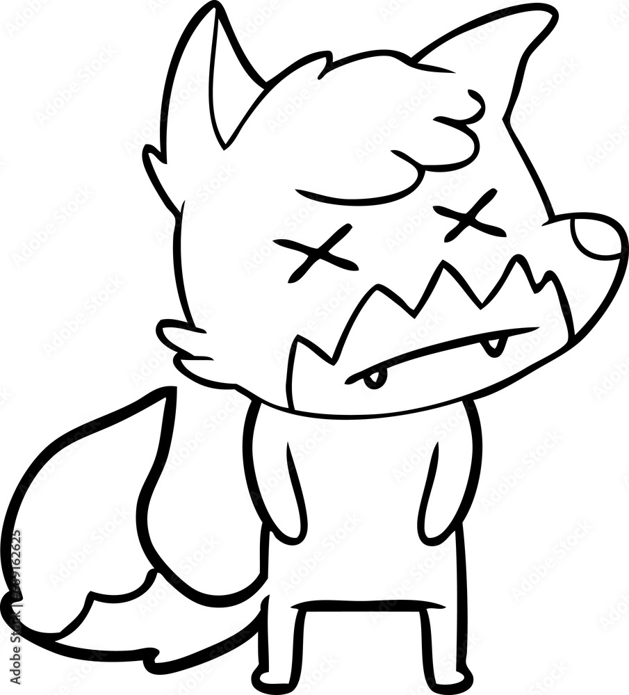 cartoon dead fox cartoon dead fox