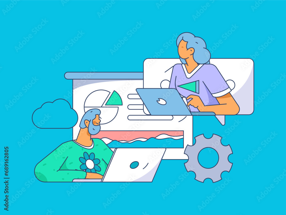 Business People Flat Vector Concept Operation Hand Drawn Illustration
Business People Flat Vector Concept Operation Hand Drawn Illustration