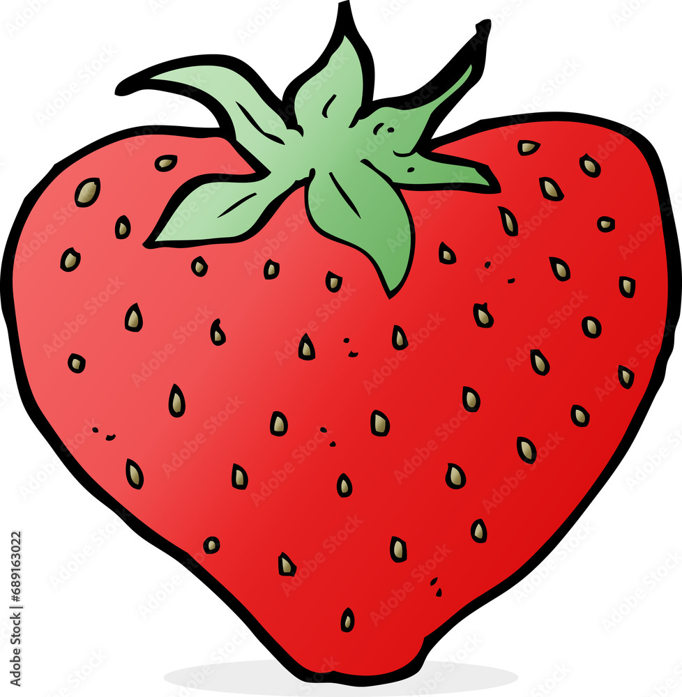 Obraz premium cartoon strawberry