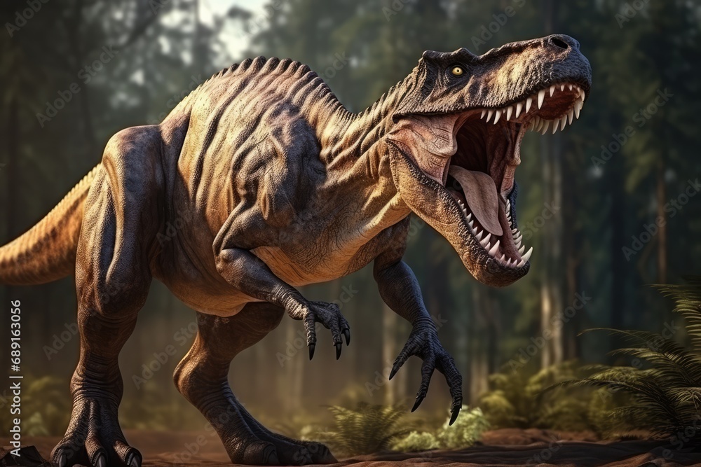 Powerful Tyrannosaurus Rex Dinosaur. Сoncept Epic Prehistoric Predator ...