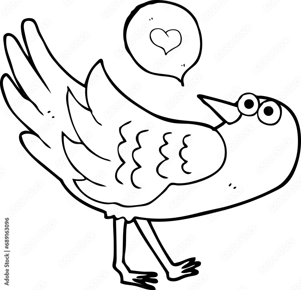 freehand drawn speech bubble cartoon bird freehand drawn speech bubble cartoon bird