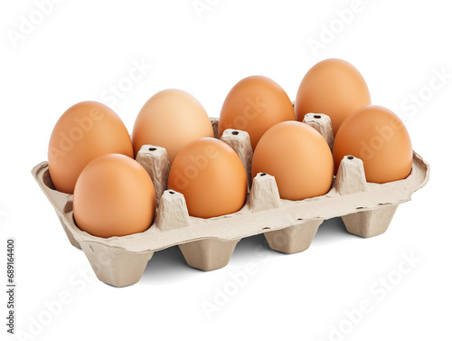 Egg tray isolated on transparent or white background, png