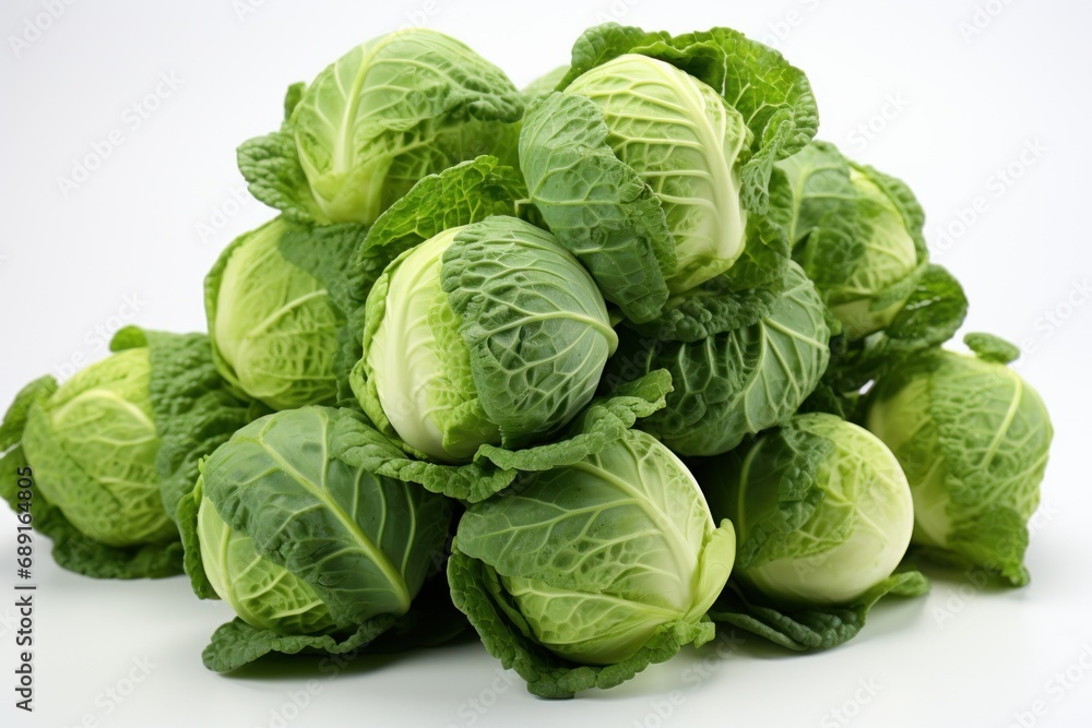 Obraz premium head of cabbage isolated