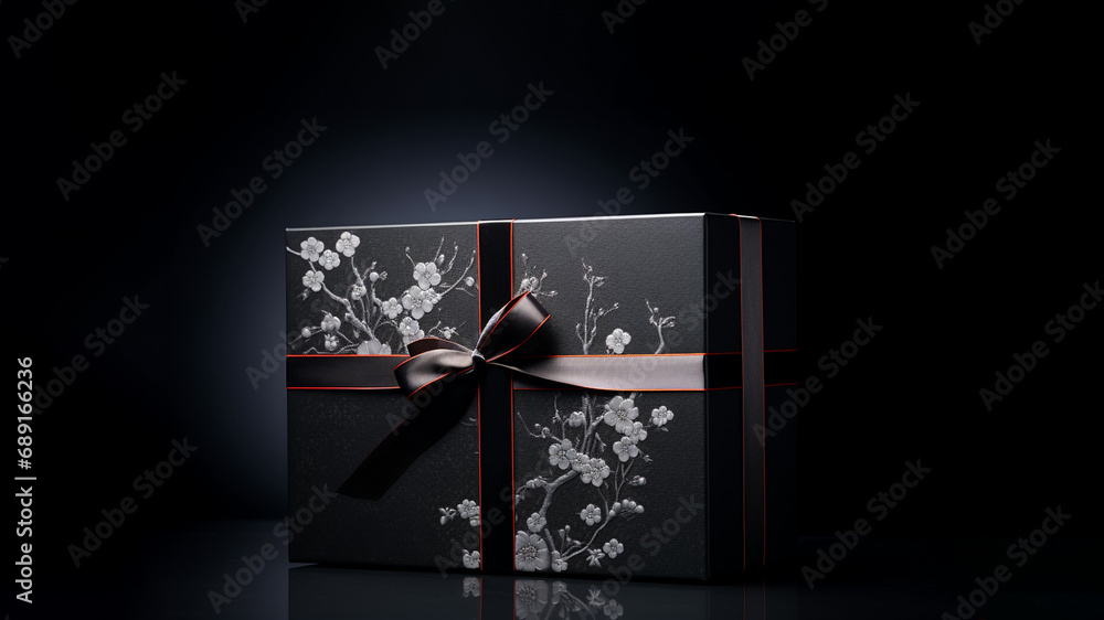 Luxury Black Gift Box Packaging Showcasing Elegance with a Stunning
