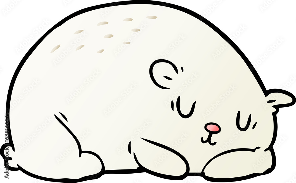 cartoon sleepy polar bear cartoon sleepy polar bear