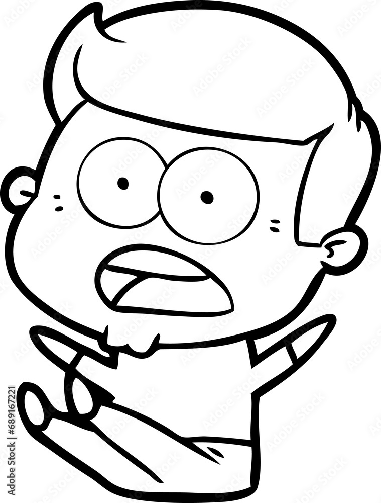 cartoon shocked man cartoon shocked man