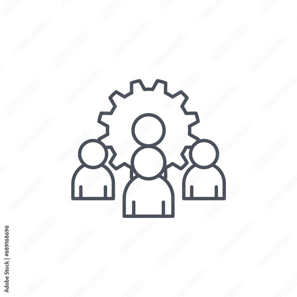 Vector sign of the work group symbol isolated on a white background. icon color editable. Vector sign of the work group symbol isolated on a white background. icon color editable.