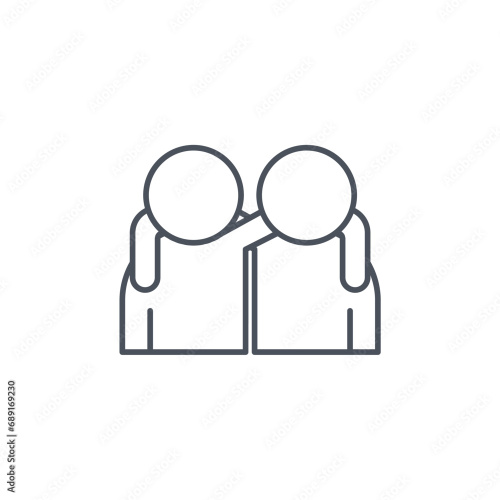 Vector sign of the partnership symbol isolated on a white background. icon color editable.