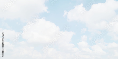 Sky beautiful blue and white texture background. Blue sky with cloud. Blue sky background with white clouds during day . panorama .