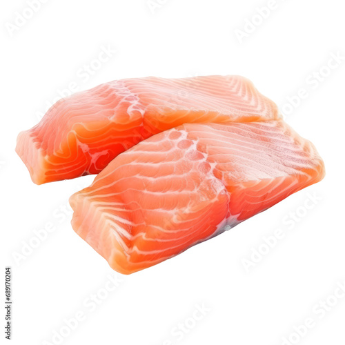 raw salmon food, Japanese food,steak, isolated on white and transparent background