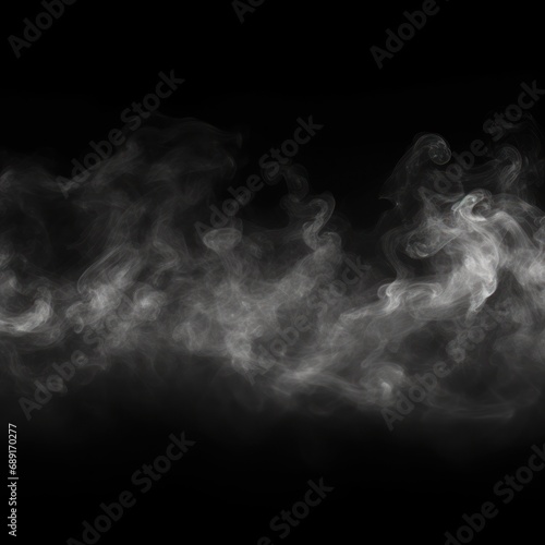 Mist isolated on an empty black background