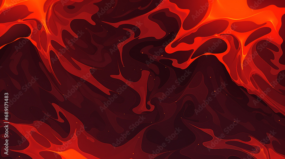 Fiery Lava Texture: Abstract Vector Background of Molten Red Flowing Liquid - Dynamic Illustration of Intense Heat and Powerful Energy for Modern Designs.