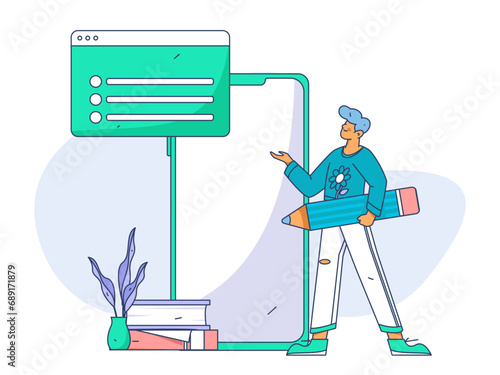 Wallpaper Mural Business People Flat Vector Concept Operation Hand Drawn Illustration
 Torontodigital.ca
