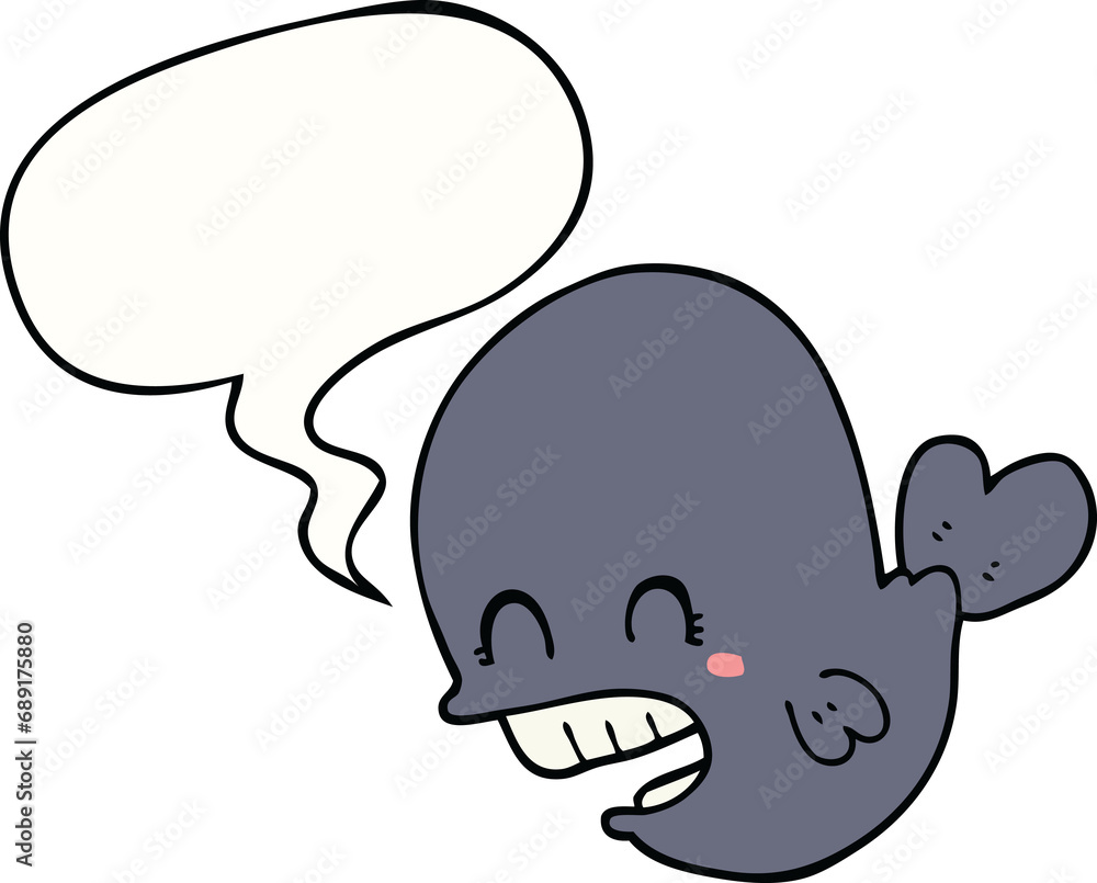 cartoon whale with speech bubble cartoon whale with speech bubble