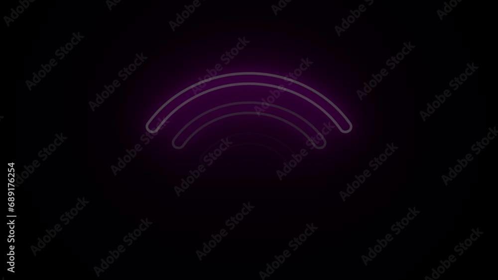 Glowing purple neon wireless illustration sign. Wireless and wifi icon or sign for remote internet access. Signal symbol. Wi-Fi wireless internet signal flat icon for apps Glowing purple neon wireless illustration sign. Wireless and wifi icon or sign for remote internet access. Signal symbol. Wi-Fi wireless internet signal flat icon for apps
