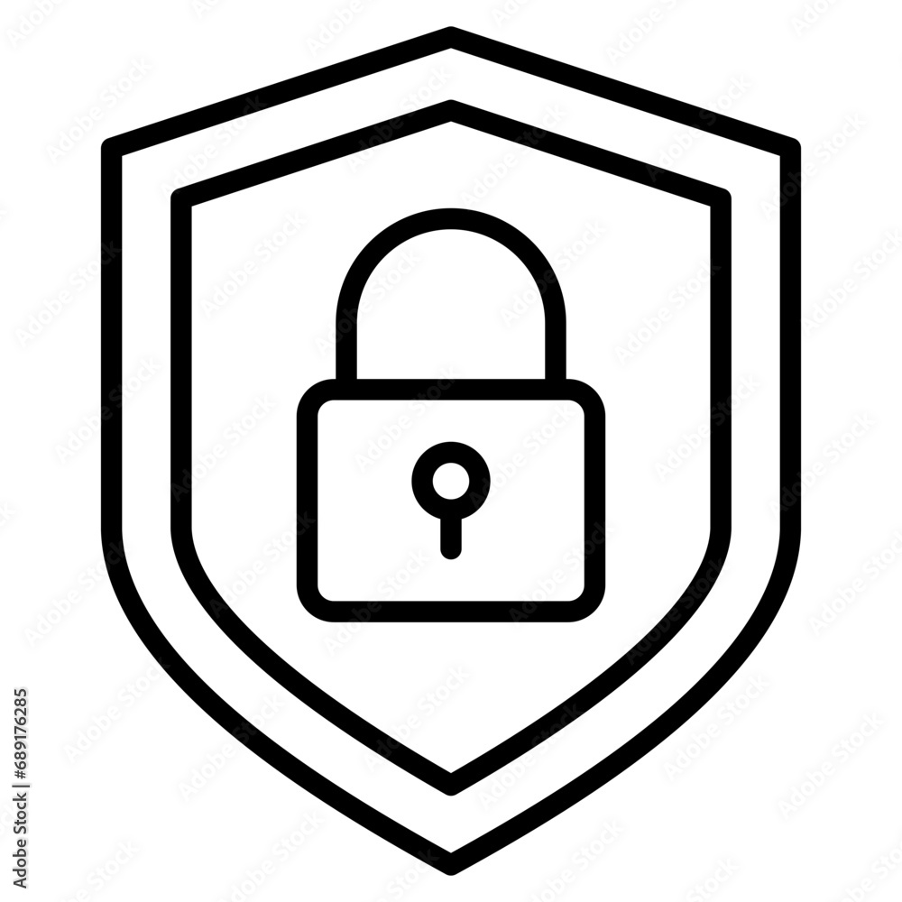 Privacy Shield icon line vector illustration Privacy Shield icon line vector illustration