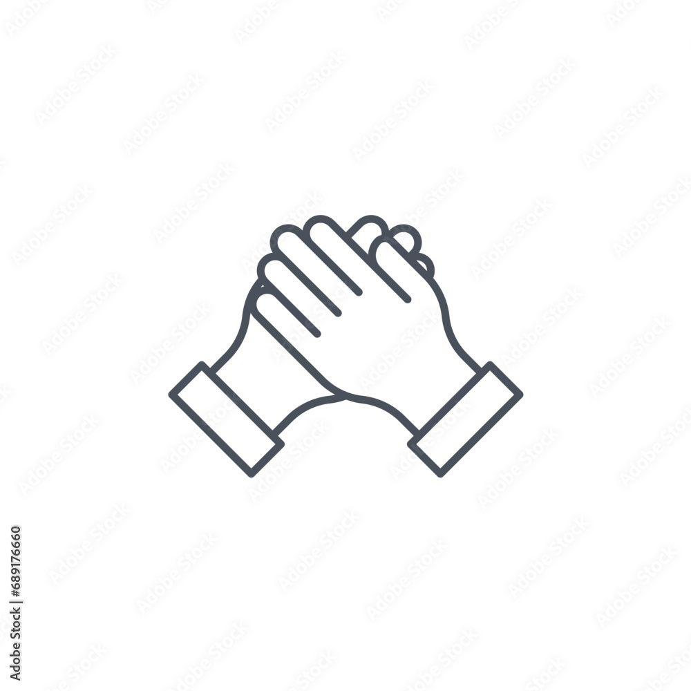 Vector sign of the cooperation symbol isolated on a white background. icon color editable. Vector sign of the cooperation symbol isolated on a white background. icon color editable.