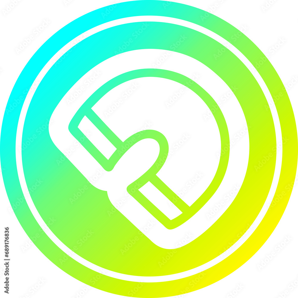 traditional magnet circular icon with cool gradient finish traditional magnet circular icon with cool gradient finish