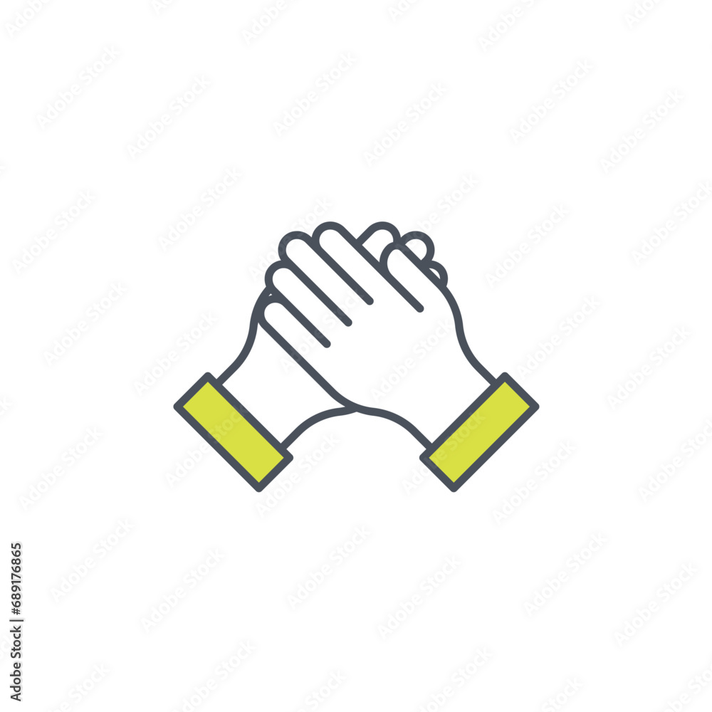 Obraz premium Vector sign of the cooperation symbol isolated on a white background. icon color editable.