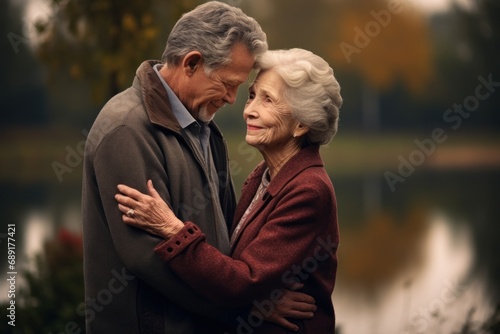 portrait of a senior couple outdoor 