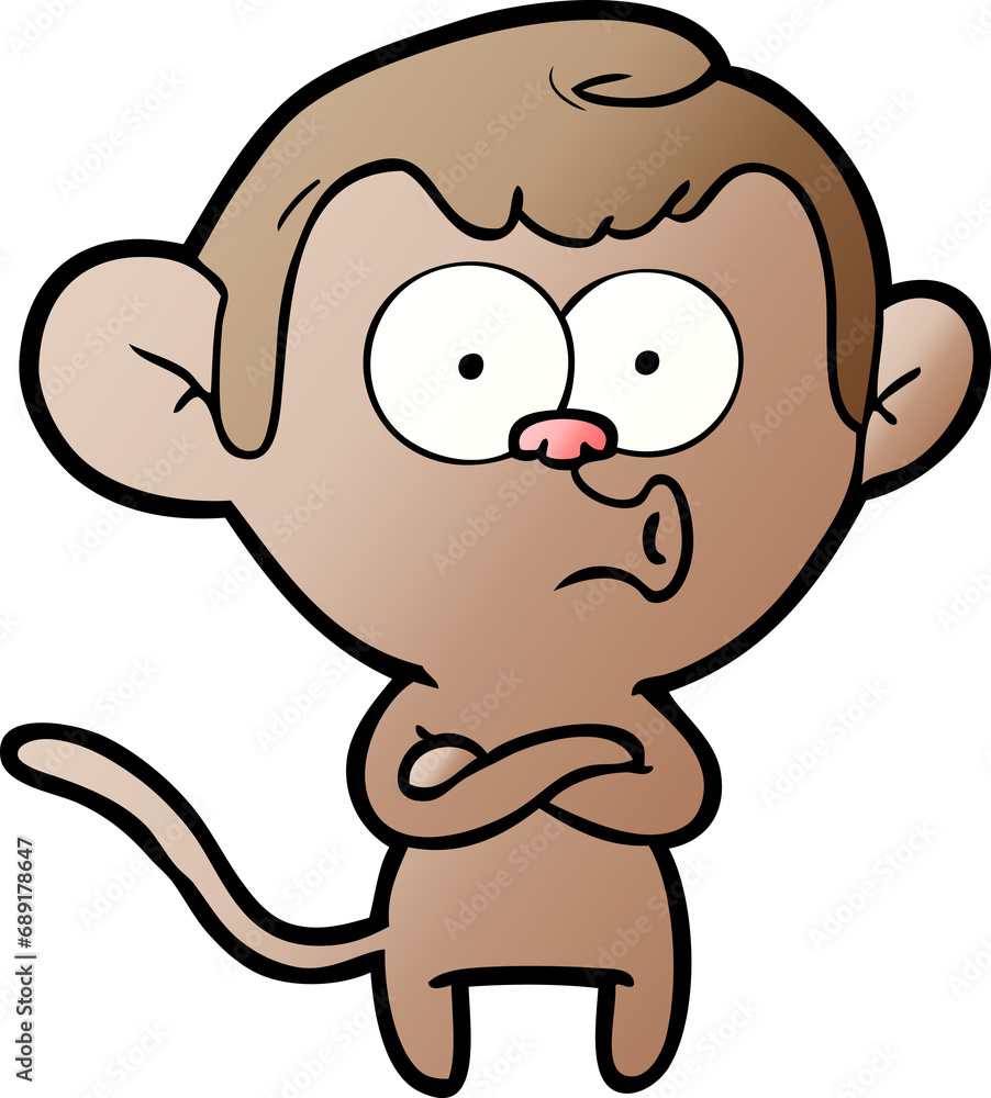 cartoon surprised monkey cartoon surprised monkey