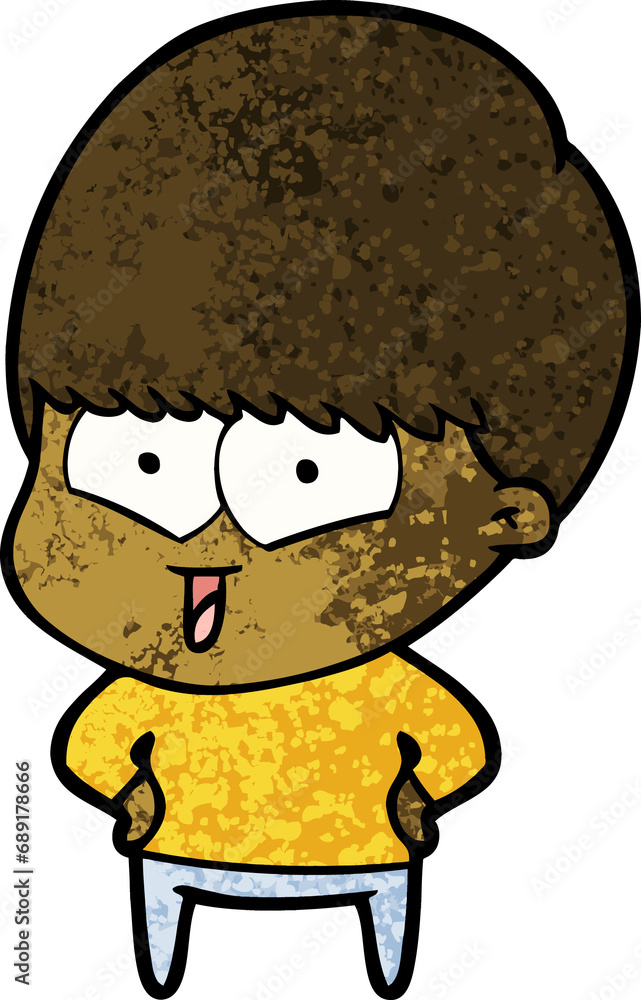 cartoon happy boy