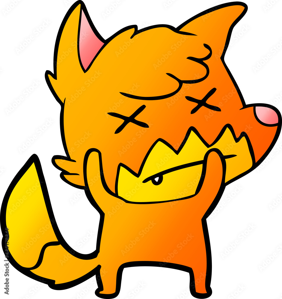 cartoon dead fox cartoon dead fox
