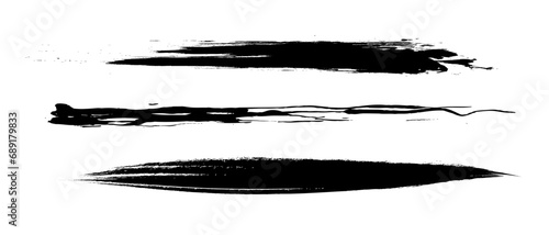 墨で書かれたブラシストローク