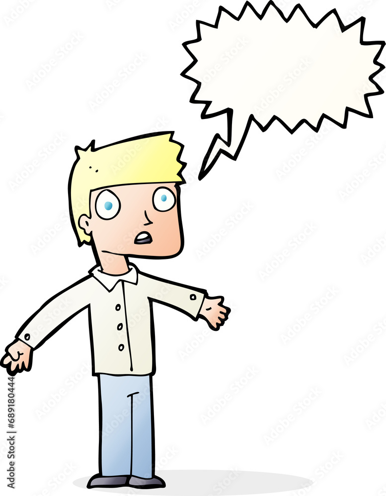cartoon shocked man with speech bubble cartoon shocked man with speech bubble