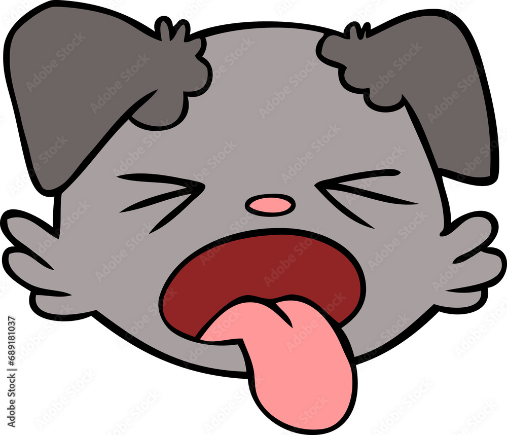 Fototapeta premium cartoon dog face