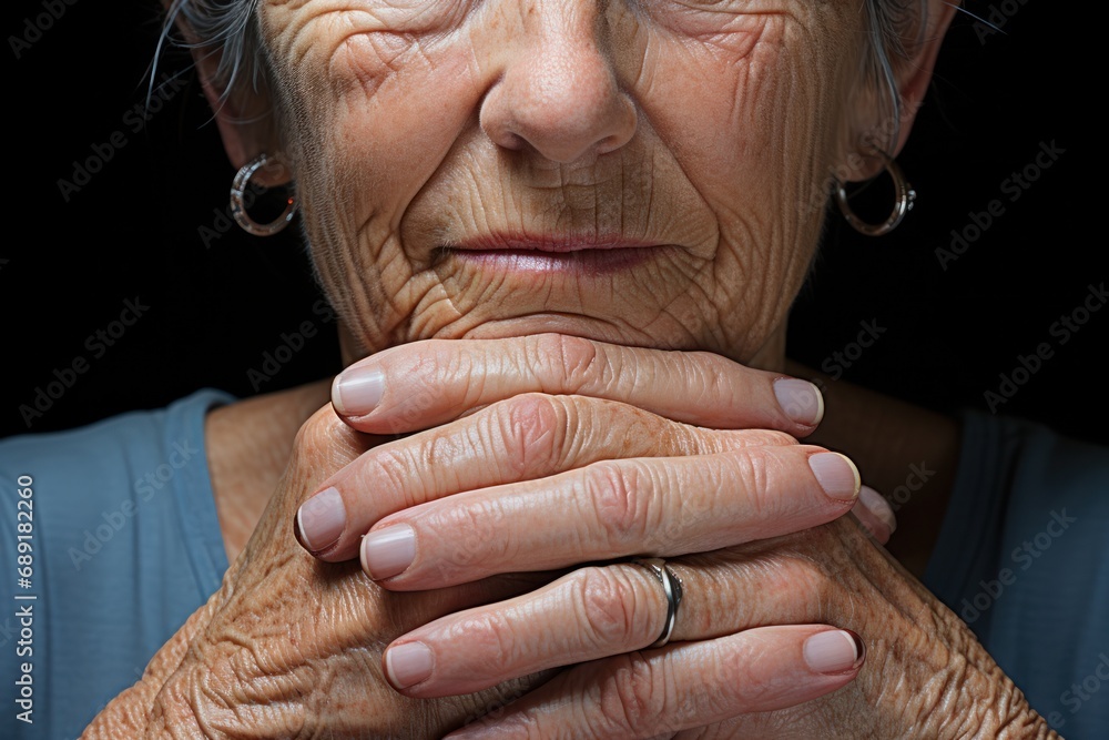 Fototapeta premium hands of the old woman