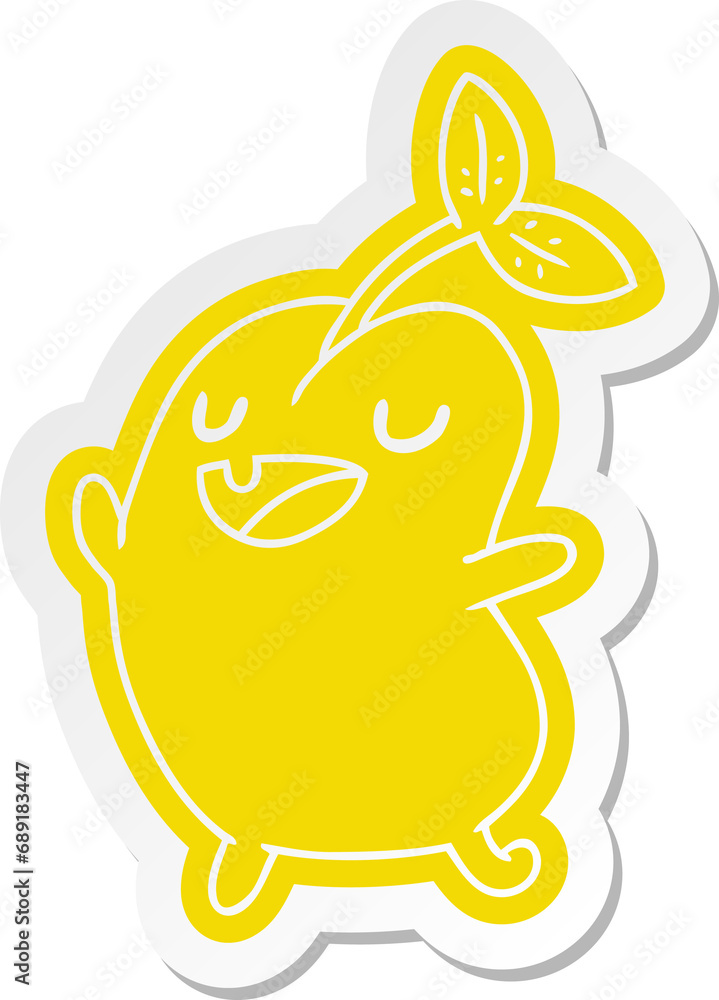 cartoon sticker kawaii cute sprouting bean cartoon sticker kawaii cute sprouting bean