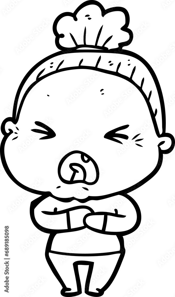 cartoon angry old woman cartoon angry old woman