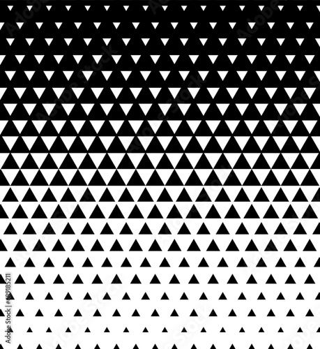 Abstract halftone background pattern. Smooth transition with triangles shape. Vector Format 