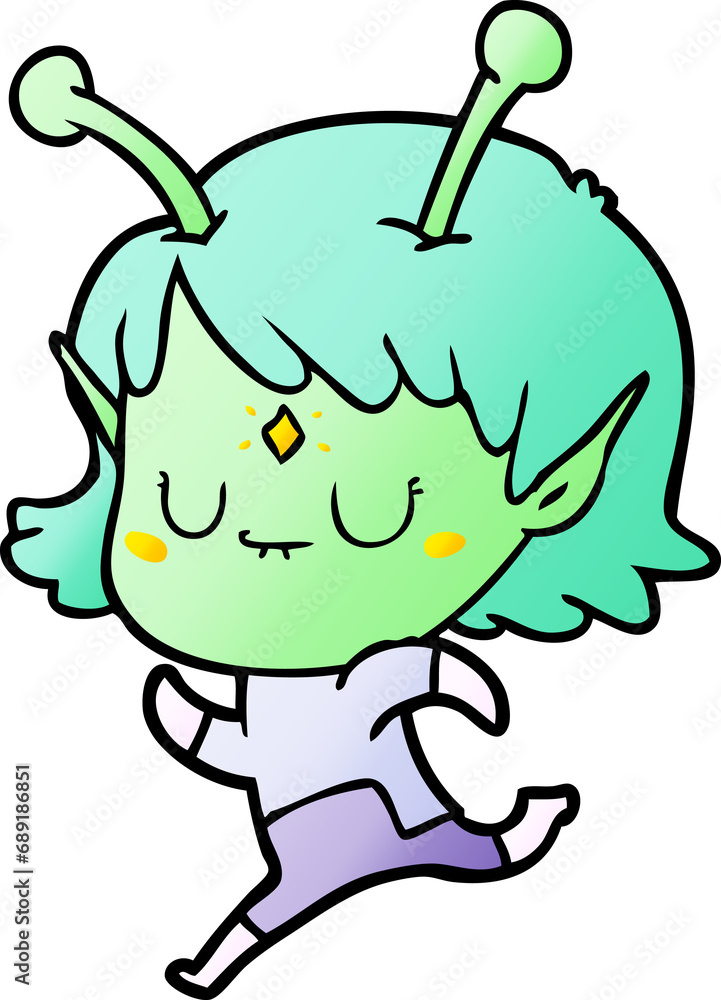cartoon alien girl cartoon alien girl
