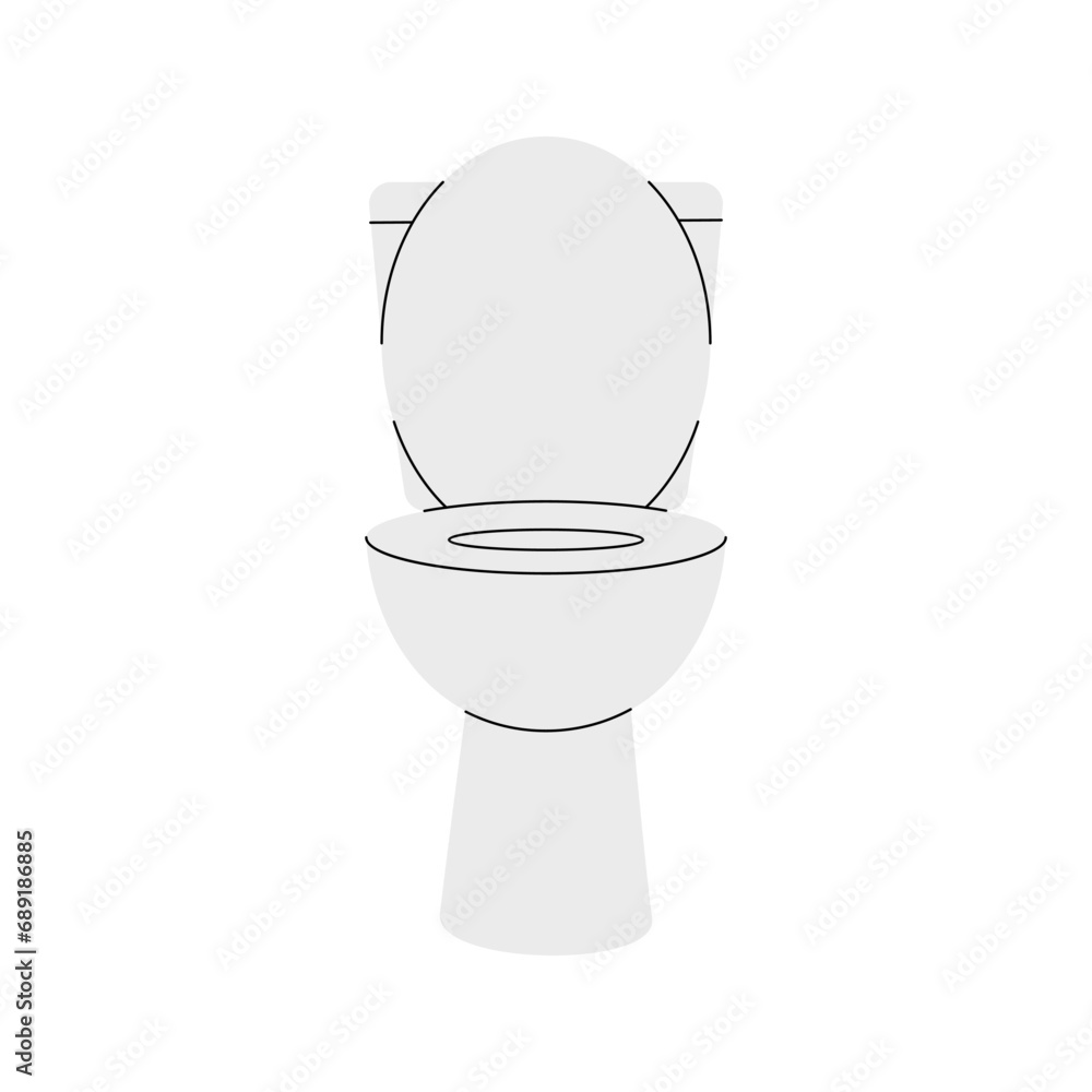 Toilet bowl. Cleaning service tool. Housekeeping service equipment. Vector illustration. Toilet bowl. Cleaning service tool. Housekeeping service equipment. Vector illustration.