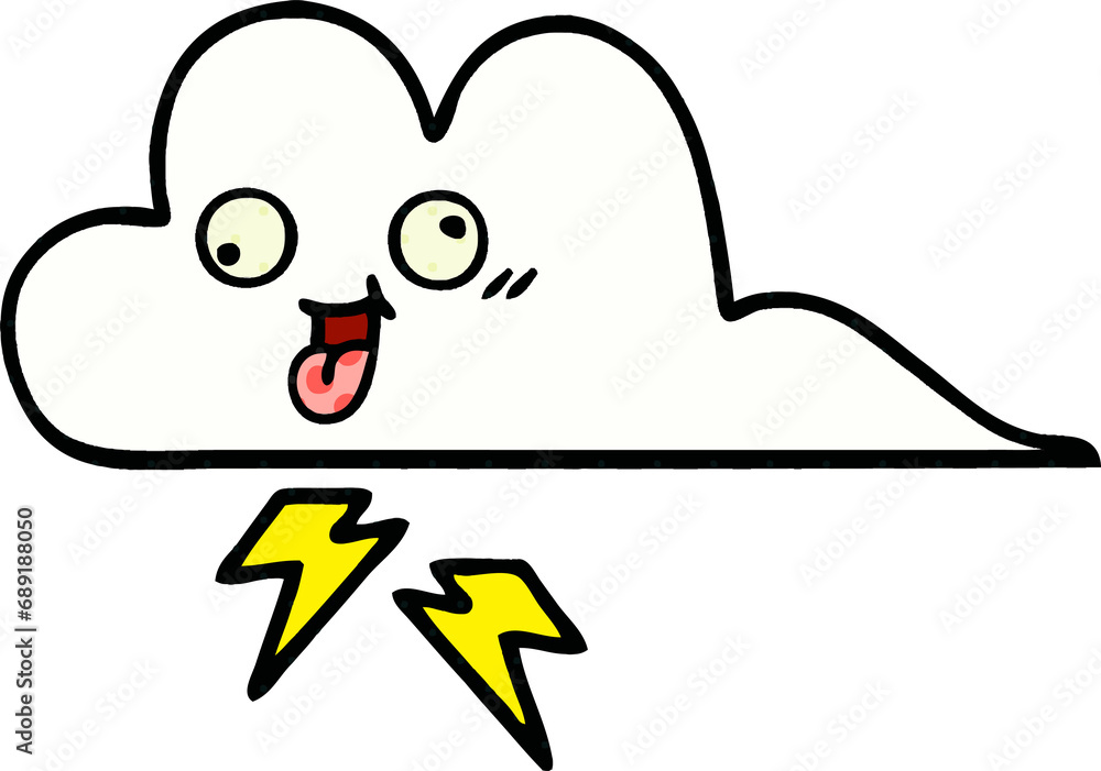 comic book style cartoon of a storm cloud comic book style cartoon of a storm cloud