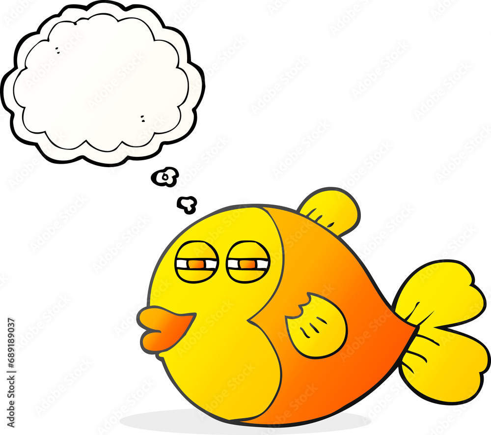 freehand drawn thought bubble cartoon fish freehand drawn thought bubble cartoon fish
