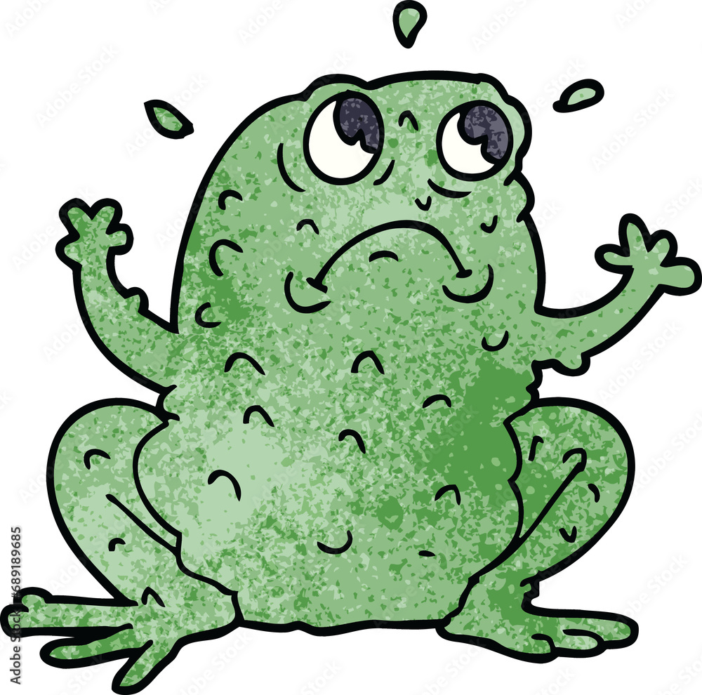 cartoon doodle nervous toad cartoon doodle nervous toad