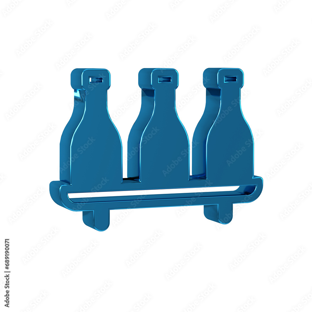 Blue Bottle of wine icon isolated on transparent background. Wine varieties. Blue Bottle of wine icon isolated on transparent background. Wine varieties.