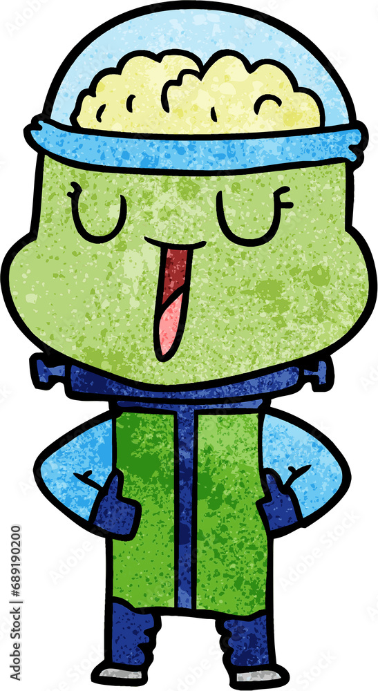 Obraz premium happy cartoon robot