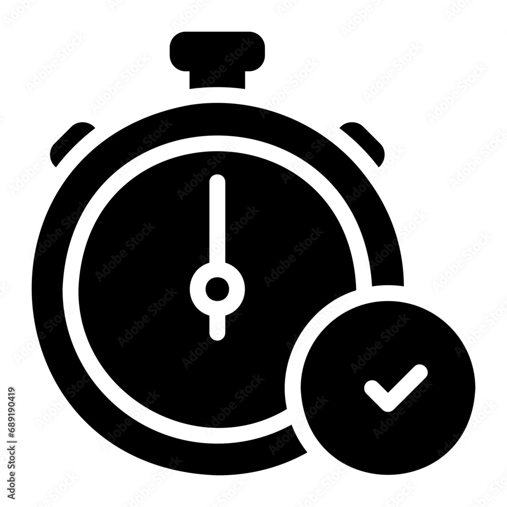 stopwatch glyph icon