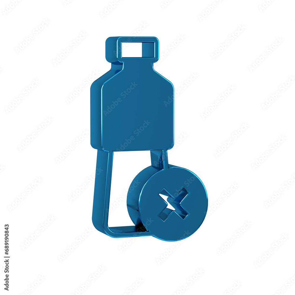 Blue No water bottle icon isolated on transparent background. No plastic bottle. Water bottle ban sign. Blue No water bottle icon isolated on transparent background. No plastic bottle. Water bottle ban sign.