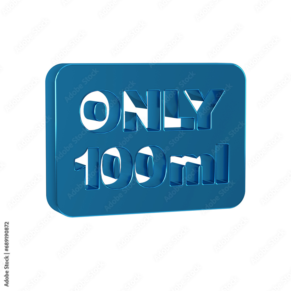 Blue Liquids in carry-on baggage icon isolated on transparent background. Airport rules. Blue Liquids in carry-on baggage icon isolated on transparent background. Airport rules.