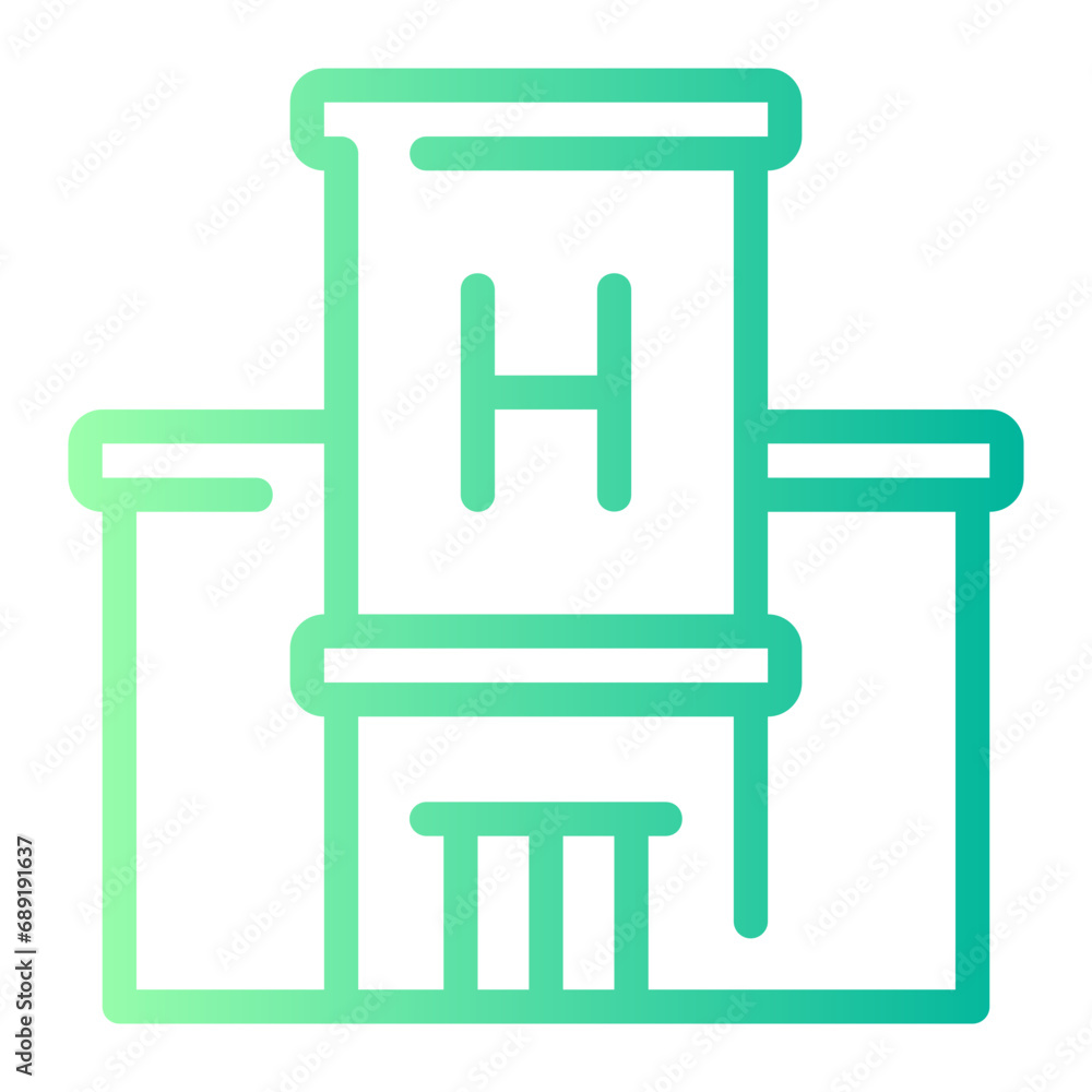 Fototapeta premium hotel gradient icon
