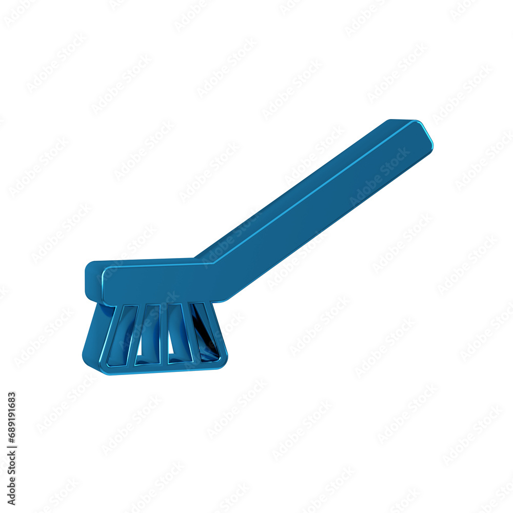 Blue Brush for cleaning icon isolated on transparent background. Cleaning service concept. Blue Brush for cleaning icon isolated on transparent background. Cleaning service concept.