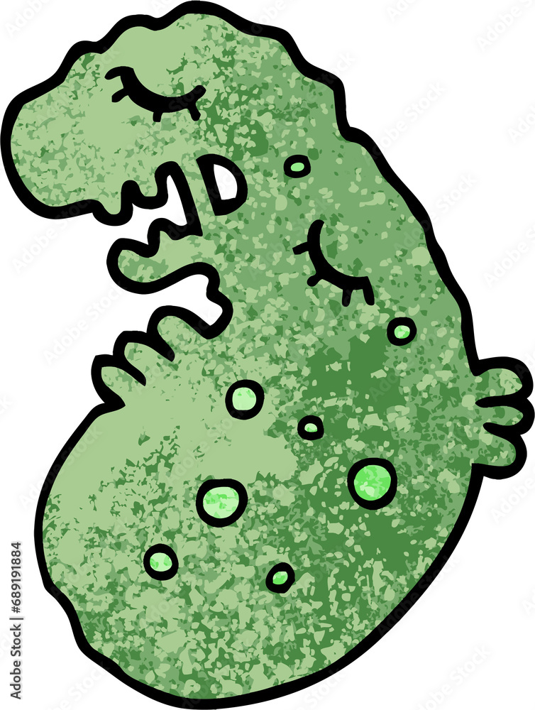 grunge textured illustration cartoon germ grunge textured illustration cartoon germ