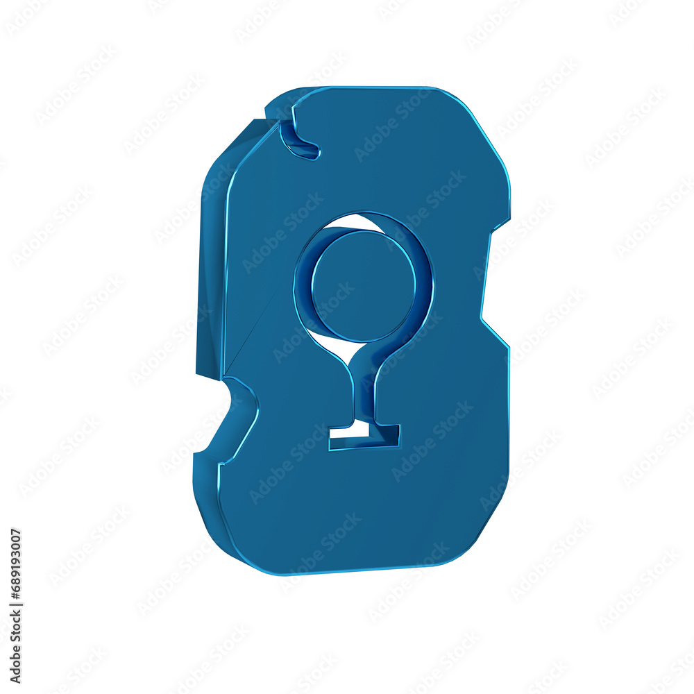Blue Magic rune icon isolated on transparent background. Rune stone. Blue Magic rune icon isolated on transparent background. Rune stone.