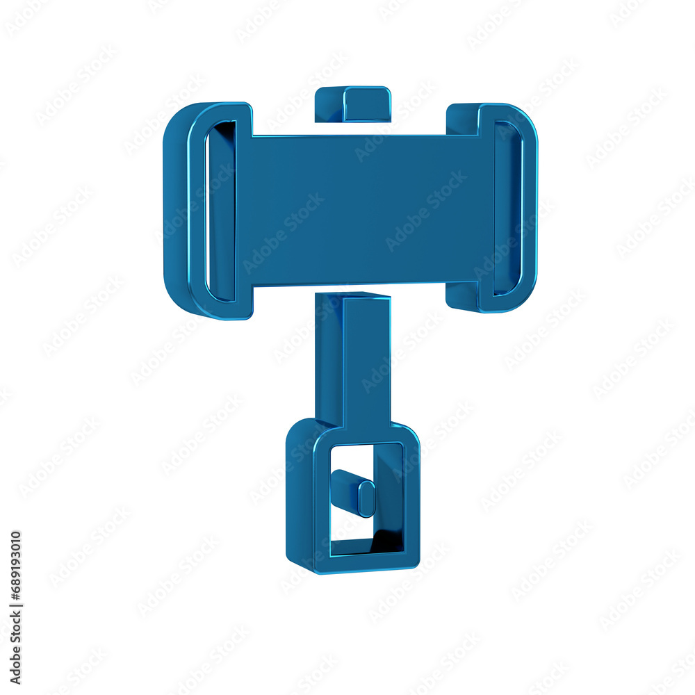 Blue Medieval battle hammer icon isolated on transparent background. Blue Medieval battle hammer icon isolated on transparent background.