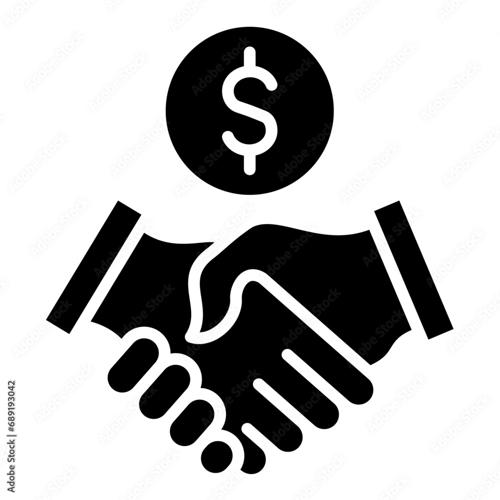 Business Handshake icon line vector illustration Business Handshake icon line vector illustration